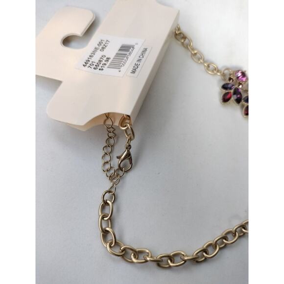 Saffora Designs Statement Necklace Pierced Earring Set Jewels Jewelry Faux Ruby - Picture 7 of 12